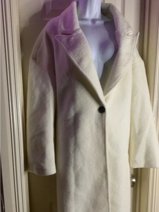 ebossy Women Fashion Notched Lapel Open Front Maxi Long Trench Coat - Picture 3 of 12